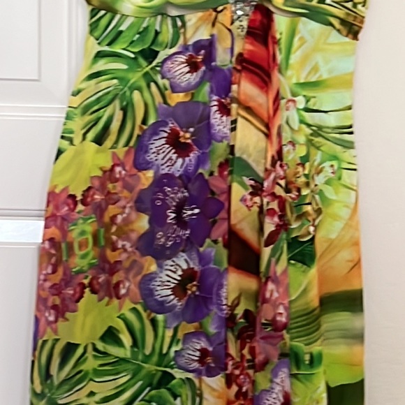 Vintage Cache floral embellished chiffon gown - Picture 3 of 8